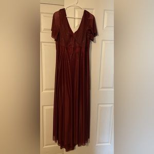 Ever Pretty Burgundy Dress size 18 floor length